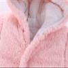 Baby Girls' Footed Jumpsuit Fluffy Fleece Hooded Romper Newborn Bear Snowsuit One-Piece Baby Boys' (Pink, 9-12 Months) view 3