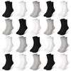 ZERULETS 20 Pairs Toddler Kids Crew Socks - Boys Girls Athletic Mid Calf Cut for School, 1-13 YearsBlack, White, Gray, 2-4 Years view 1