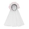 Beisto Halloween Headband with Veil Women Dead of the Dead Floral Headdress Scary Cosplay Party Accessories Props view 4