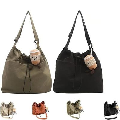 INXKED 2PCS Ultra-Light Casual Large Capacity Messenger Bag with Pendant, Multiple Pockets Adjustable Messenger Bag for Women (01,M)