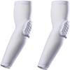 bouti1583 Elbow Pads, Basketball Shooter Sleeves, Collision Avoidance Hex Padded Elbow for Volleyball Football Baseball Cycling (White Small) view 1
