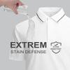 Alex Vando Mens Stain Resistant Polo Shirt Short Sleeve Soild Stretch Performance Work Polo Shirts for Men,White,XL view 2