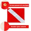 3 Pack Diver Down Flag with Removable Stiffening Pole 20 x 24 Inch- Nylon Red whithe Warning Diving Flag For Scuba Diving Spearfishing Freediving | Use with Float, Buoy, Boat view 2