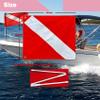 3 Pack Diver Down Flag with Removable Stiffening Pole 20 x 24 Inch- Nylon Red whithe Warning Diving Flag For Scuba Diving Spearfishing Freediving | Use with Float, Buoy, Boat view 3