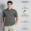 Alex Vando Mens Stain Resistant Polo Shirt Short Sleeve Soild Stretch Performance Work Polo Shirts for Men,Charcoal,L view 3