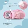 DADAWEN Toddler/Little Kid Sneakers for Boys Girls Lightweight Breathable Sports Athletic Running Tennis Shoes Hot Pink US Size 11.5 M Little Kid view 3
