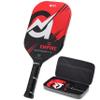 A11N Empire Edgeless Pickleball Paddle  Carbon Fiber Paddle with Longer Handle Design for Double-Handed Backhand & SuperGrit Surface Texture Technology, PowerMax  Elongated Shape, Red view 1