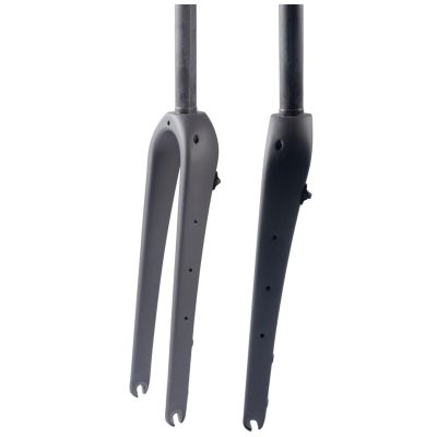 HWEVDHJ Gravel Fork 700C Carbon Fiber Road Bike Rigid Fork 28.6mm Disc Brake Bike Fork 1-1/8" Straight/Tapered Tube QR 100mm Bikes Front Fork for 55C Tires(Straight Tube,Matte Black)