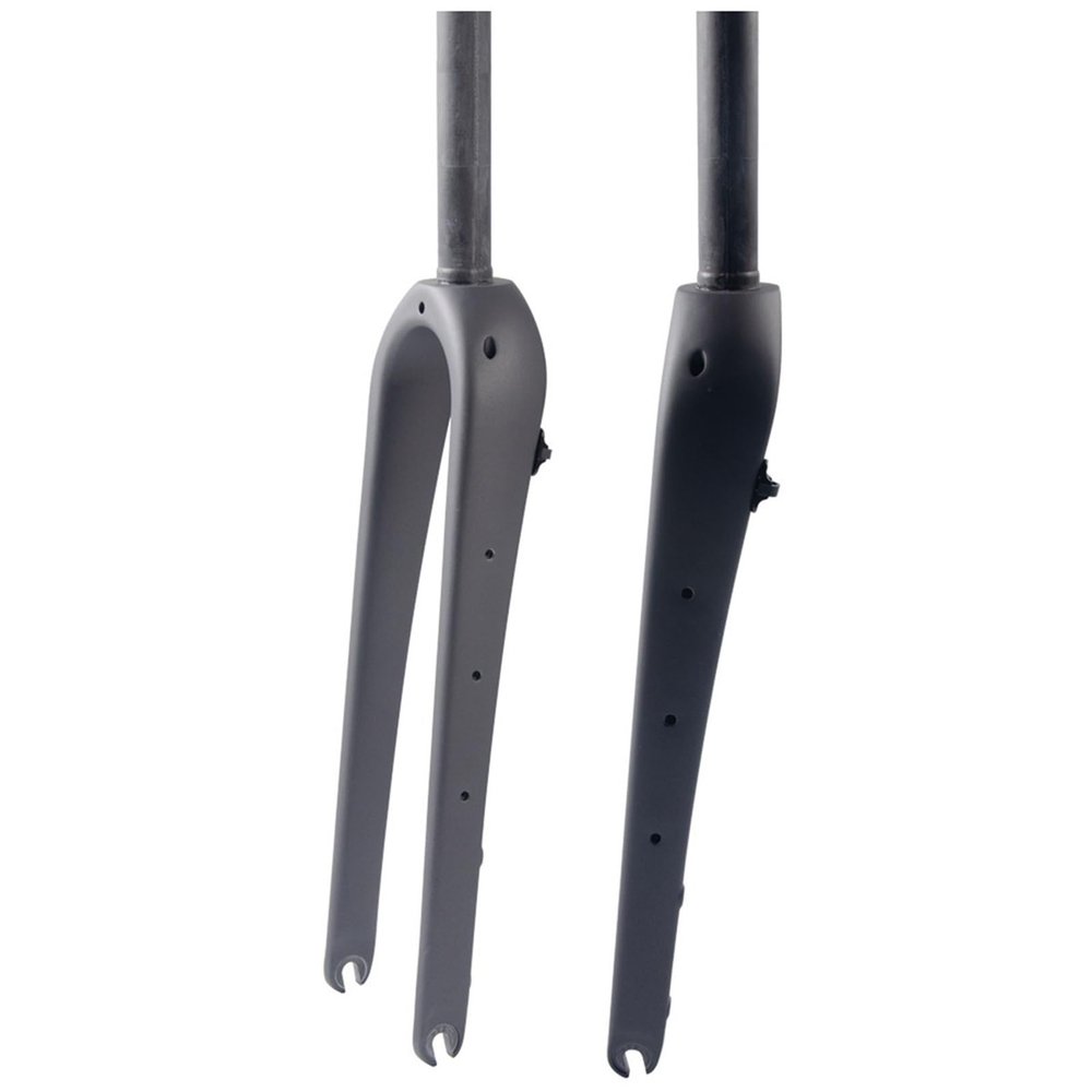 HWEVDHJ Gravel Fork 700C Carbon Fiber Road Bike Rigid Fork 28.6mm Disc Brake Bike Fork 1-1/8" Straight/Tapered Tube QR 100mm Bikes Front Fork for 55C Tires(Straight Tube,Matte Black)