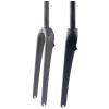 HWEVDHJ Gravel Fork 700C Carbon Fiber Road Bike Rigid Fork 28.6mm Disc Brake Bike Fork 1-1/8" Straight/Tapered Tube QR 100mm Bikes Front Fork for 55C Tires(Straight Tube,Matte Black) view 1