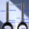 HWEVDHJ Gravel Fork 700C Carbon Fiber Road Bike Rigid Fork 28.6mm Disc Brake Bike Fork 1-1/8" Straight/Tapered Tube QR 100mm Bikes Front Fork for 55C Tires(Straight Tube,Matte Black) view 2