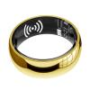 Rechargeable Smart Ring Heart Rate, Blood Oxygen, Sleep Tracker Fitness Monitor Compatible with Android 6.0+ and iOS 11.0(Gold,10#) view 1