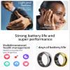 Rechargeable Smart Ring Heart Rate, Blood Oxygen, Sleep Tracker Fitness Monitor Compatible with Android 6.0+ and iOS 11.0(Gold,10#) view 2