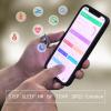 Rechargeable Smart Ring Heart Rate, Blood Oxygen, Sleep Tracker Fitness Monitor Compatible with Android 6.0+ and iOS 11.0(Gold,10#) view 3