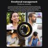 Rechargeable Smart Ring Heart Rate, Blood Oxygen, Sleep Tracker Fitness Monitor Compatible with Android 6.0+ and iOS 11.0(Gold,10#) view 4