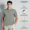 Alex Vando Mens Stain Resistant Polo Shirt Short Sleeve Soild Stretch Performance Work Polo Shirts for Men,Grey,L view 3