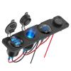 Marine Boat Switch Panel Waterproof, 5 Gang Marine Rocker Switch Aluminum Panel, 12V USB Outlet RV Accessories Marine Switch Panel Plug view 2