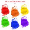 HKACSTHI Scarves for Kids Play Juggling Dance Scarves Toddler Sensory Toys Magic Trick Silk Scarf Play Silks for Toddlers Rainbow Scarf Dance Props for Music and Movement, 24 x 24 Inches (12 Pieces) view 2