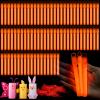 Lewtemi 100 Pack 4" or 6" Bright Glow Sticks Bulk, Glow in the Dark Party Supplies Birthday and Holidays (4 Inch,Orange) view 1