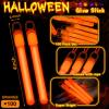 Lewtemi 100 Pack 4" or 6" Bright Glow Sticks Bulk, Glow in the Dark Party Supplies Birthday and Holidays (4 Inch,Orange) view 2