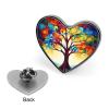 Personalized Button Badge,Colorful Tree of Life Print Memorial Pin,heart Pin Brooches for Clothing Bags Jackets Accessories view 3