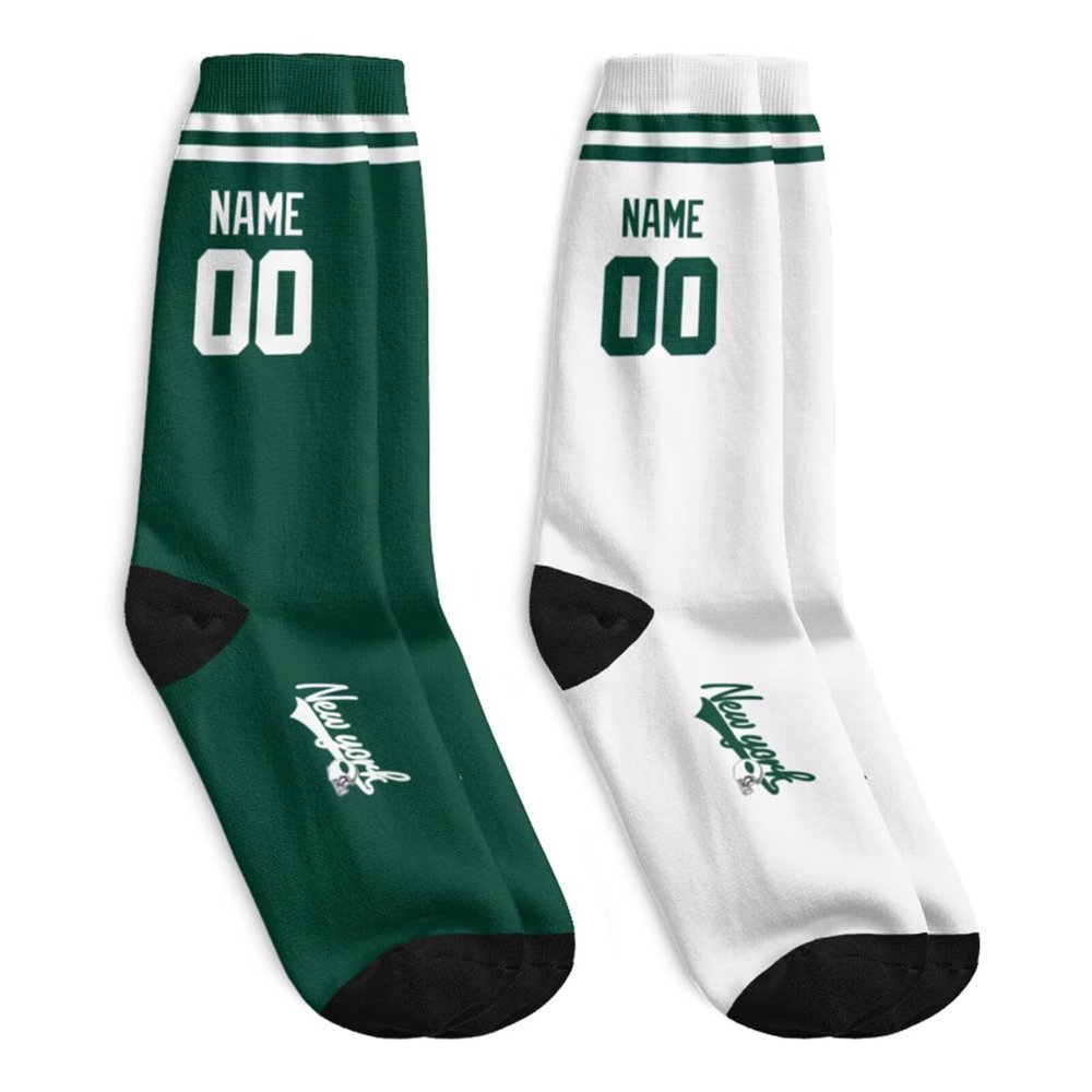 ANTKING New York J Socks for Men Women Youth Gifts Custom Personalized Name and Number Socks