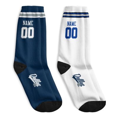 ANTKING Dallas Socks for Men Women Youth Gifts Custom Personalized Name and Number Socks