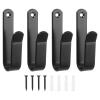 uxcell 4Pcs Snowboard Wall Mount Clips, 20x99mm Horizontal Snowboard Wall Rack Hanger Holders, Storage Skateboard Wall Mount Display Rack for Hanging, Black view 1