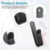 uxcell 4Pcs Snowboard Wall Mount Clips, 20x99mm Horizontal Snowboard Wall Rack Hanger Holders, Storage Skateboard Wall Mount Display Rack for Hanging, Black view 3