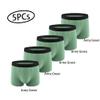 5PC Men's Boxer Briefs, Hip-Lifting & Body-Shaping Briefs, Sports Quick-Drying Breathable Silk Solid Short Briefs (US, Alpha, Medium, Regular, Regular, (5PC)-Green*5) view 2