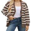 Bsubseach Striped Cropped Cardigan Sweater for Women Lightweight Jacket Trendy Fall Outfits Spring Clothes Sweatshirts view 1