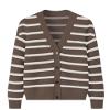 Bsubseach Striped Cropped Cardigan Sweater for Women Lightweight Jacket Trendy Fall Outfits Spring Clothes Sweatshirts view 2
