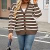 Bsubseach Striped Cropped Cardigan Sweater for Women Lightweight Jacket Trendy Fall Outfits Spring Clothes Sweatshirts view 4