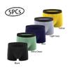 5PC Men's Boxer Briefs, Hip-Lifting & Body-Shaping Briefs, Sports Quick-Drying Breathable Silk Solid Short Briefs (US, Alpha, XX-Large, Regular, Regular, (5PC)-Black+Green+Blue+Light Gray+Yellow) view 2