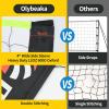 20FT Outdoor Volleyball Net Set System for Backyard Beach with Anti-Sagging Net, Iron Adjustable Height Poles, Soft PU Volleyball and Pump, Carry Bag - Instant Set Up & Durable (Black and Green) view 2