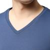 Men's Fashion Long Sleeve Shirts Soft Stretch V Neck Basic Cotton Tees Crew Neck Classic Casual Pullover T-Shirt (X-Large,Blue 1) view 2