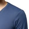Men's Fashion Long Sleeve Shirts Soft Stretch V Neck Basic Cotton Tees Crew Neck Classic Casual Pullover T-Shirt (X-Large,Blue 1) view 3