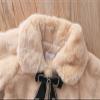 Baby Girl Winter Faux Fur Coat Fuzzy Cute Warm Cape Jacket Cloak Overcoat Thick Outwear Furry (Khaki, 3-4 Years) view 4
