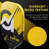 A11N Empire Edgeless Pickleball Paddle  Carbon Fiber Paddle with Longer Handle Design for Double-Handed Backhand & SuperGrit Surface Texture Technology, PowerMax  Elongated Shape, Yellow view 3