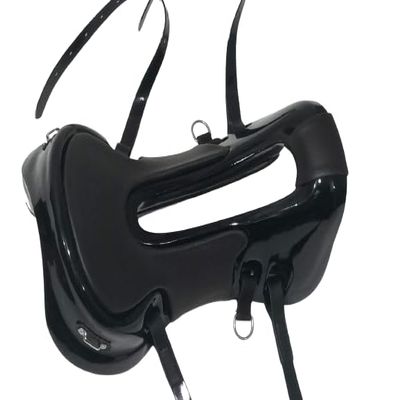 AD Saddlery Comfy Endurance Genuine Leather Horse Saddle Comfortable Light Weight Horse Riding Easy to Clean Carbon Saddle Fibre Tree Plastic Stirrup Straps Size: 15-17 M8 (17.5" inches Seat)
