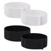 4pcs Football Shin Guard Straps, Black White Soccer Shin Fixed Ankle Straps Polyester Yarn Elastic Football Shin Guard Holders Sleeves for Kicking Ball Cycling Running view 1