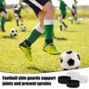 4pcs Football Shin Guard Straps, Black White Soccer Shin Fixed Ankle Straps Polyester Yarn Elastic Football Shin Guard Holders Sleeves for Kicking Ball Cycling Running view 3