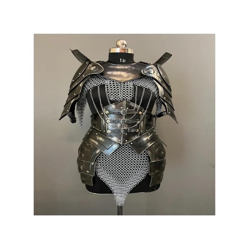 ARTIZANSTORE Medieval Ancient Cuirass Armor, Brave Lady Armor,Chainmail Armor, Cosplay Armor, Sca Armor, Larp Armor, Fantasy Armor, Gift women.