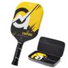 A11N Empire Edgeless Pickleball Paddle  Carbon Fiber Paddle with Longer Handle Design for Double-Handed Backhand & SuperGrit Surface Texture Technology, ControlMax - Wide Body Shape, Yellow view 1