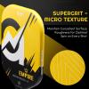 A11N Empire Edgeless Pickleball Paddle  Carbon Fiber Paddle with Longer Handle Design for Double-Handed Backhand & SuperGrit Surface Texture Technology, ControlMax - Wide Body Shape, Yellow view 3
