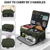 Kopduki Golf Trunk Organizer Storage with Separate Compartment for 2 Pair Shoes Up to US Mens 15, Golf Car Locker Organizer for Balls, Tees, Clothes, Gloves, Accessories view 2