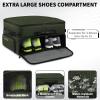 Kopduki Golf Trunk Organizer Storage with Separate Compartment for 2 Pair Shoes Up to US Mens 15, Golf Car Locker Organizer for Balls, Tees, Clothes, Gloves, Accessories view 4