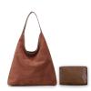 MAOILY Brown Suede Bags for Women 2024 New Brown Suedes Tote Bag for Women Suedes Bag Browns Suede Purse Bag (Brown) view 1