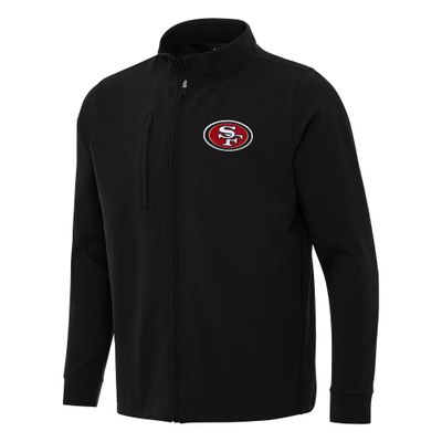 Antigua Men's Black San Francisco 49ers Regard Full-Zip Jacket
