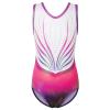 BAOHULU Girls Leotards for Gymnastics & Dance One Piece Sparkly Toddler Kids Athletic Practice Activewear B374_WhiteRedPurple_8A view 1